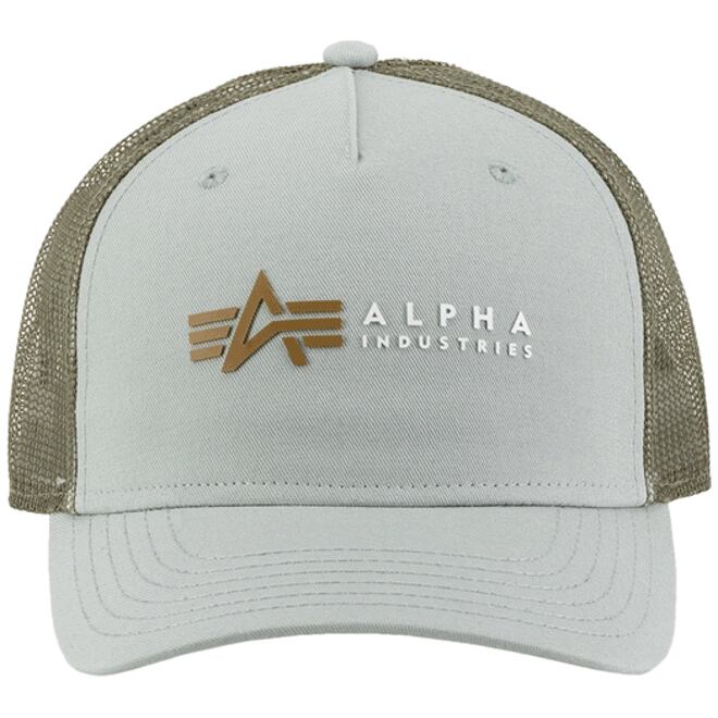 Levně Čepice Alpha Baseball Label Trucker Cap dusty green