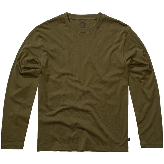 Levně Tričko Premium Longsleeve Shirt olivové