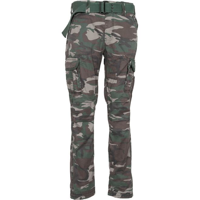 Levně Kalhoty Premium Slimmy woodland oprané