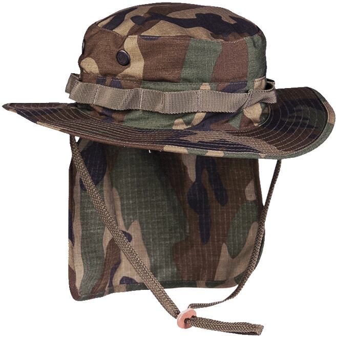 Levně Klobouk Boonie Hat s krytím týla woodland