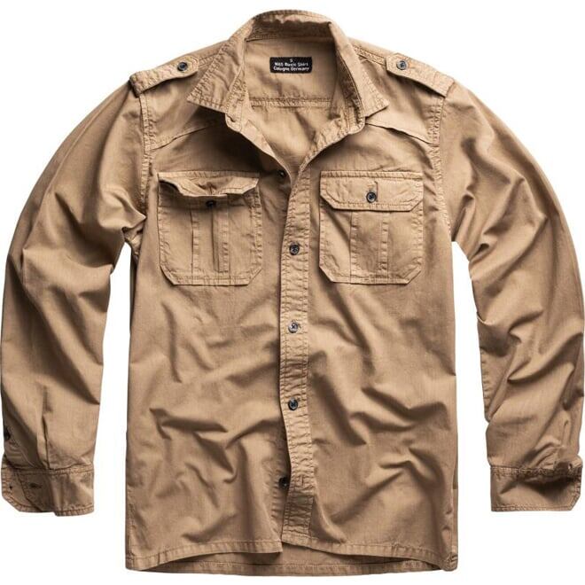 Levně Košile M65 Basic Shirt 1/1 béžová