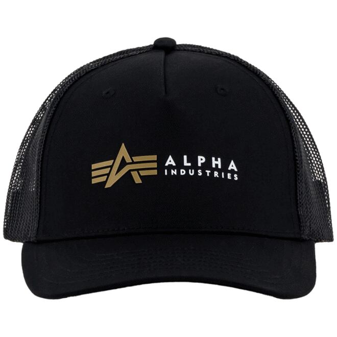 Levně Čepice Alpha Baseball Label Trucker Cap černá