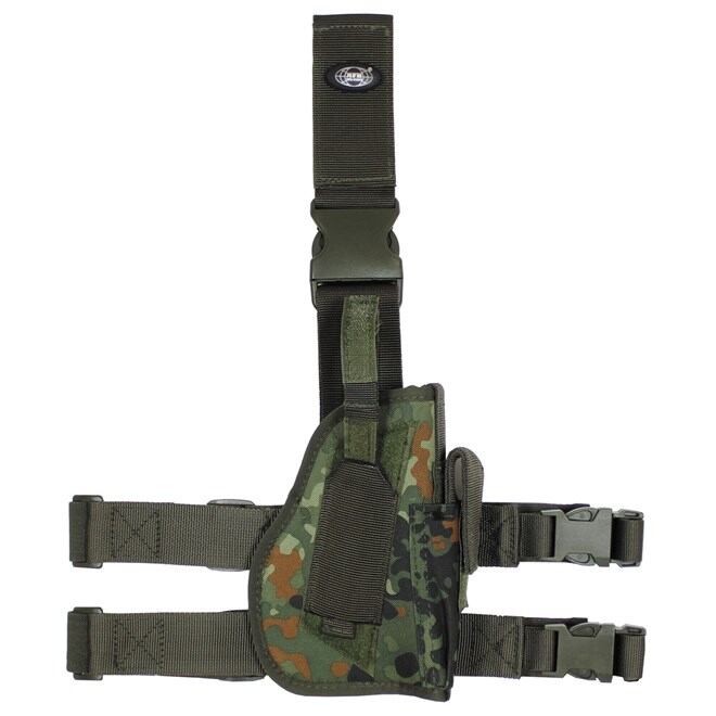 Levně Pouzdro na zbraň - stehenní Import 1 PRAVÉ flecktarn