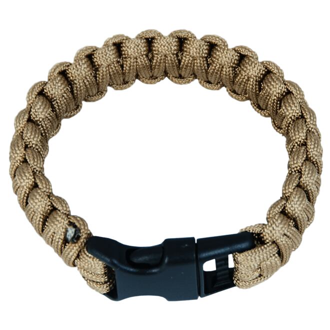 Levně Náramek Paracord 2.3, plast. spona okrová