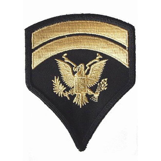 Levně Nášivka: Hodnost US ARMY rukávová Specialist Sixth Class černá | žlutá
