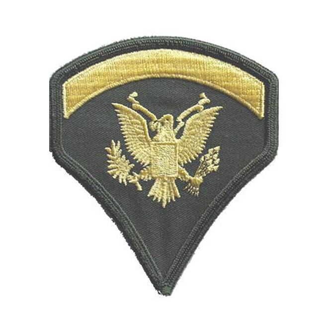 Levně Nášivka: Hodnost US ARMY rukávová Specialist Fifth Class olivová | žlutá