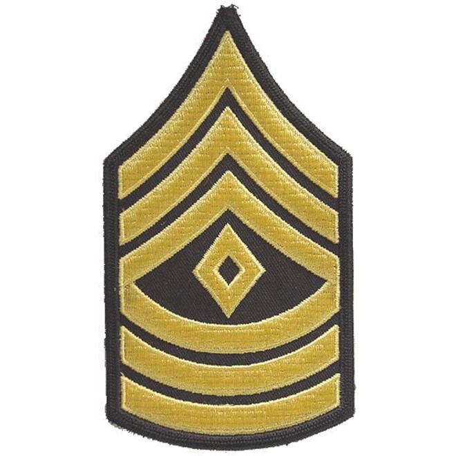 Levně Nášivka: Hodnost US ARMY rukávová First Sergeant černá | žlutá