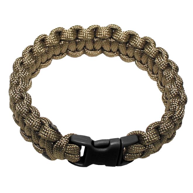 Levně Náramek Paracord 1.9, plast. spona okrový