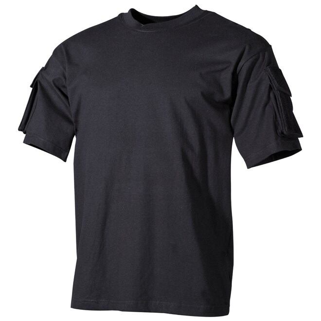 Levně Tričko US T-Shirt s kapsami na rukávech 1/2 černé