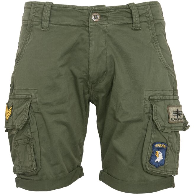 Levně Kalhoty krátké Alpha Crew Short Patch olivová tmavá