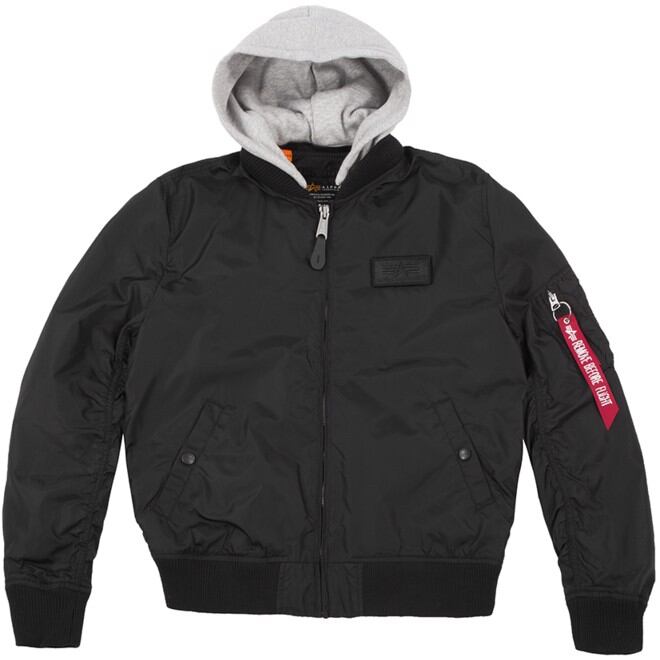 Levně Bunda Alpha MA-1 TT Hood černá