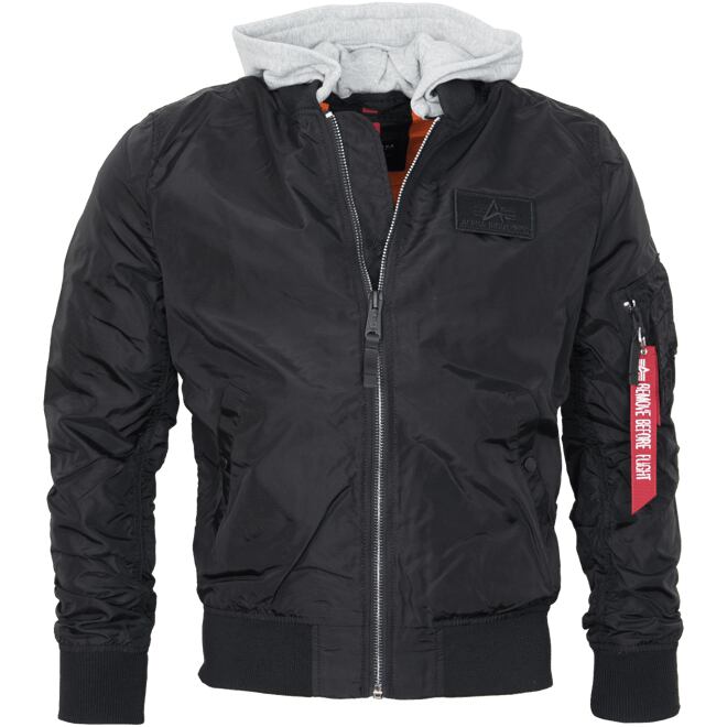 Levně Bunda Alpha MA-1 TT Hood BP Ref. černá