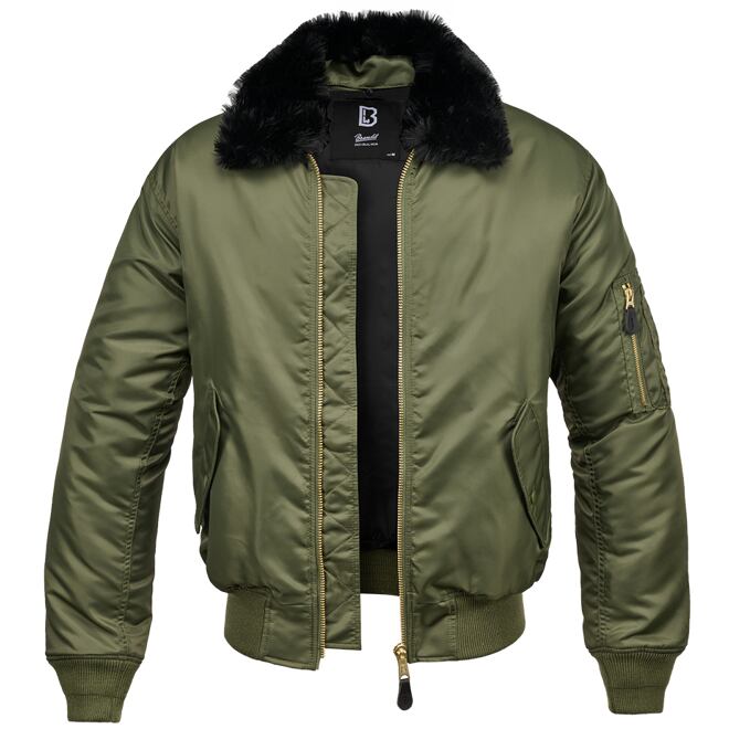 Levně Bunda MA2 Fur Collar Jacket olivová