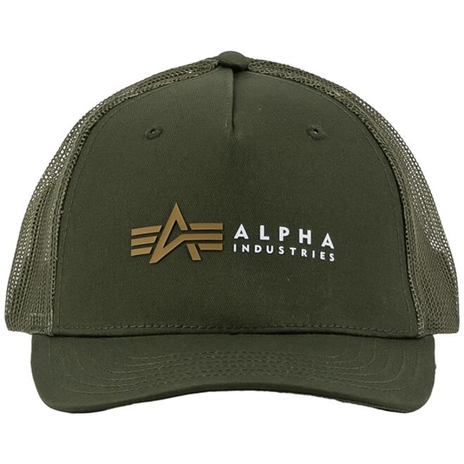 Levně Čepice Alpha Baseball Label Trucker Cap olivová tmavá