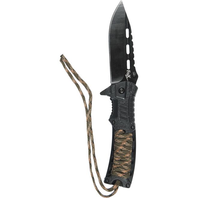 Levně Nůž zavírací ROPE s křesadlem maskovací