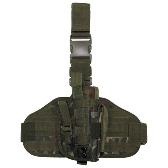 Levně Pouzdro na zbraň - stehenní MOLLE flecktarn