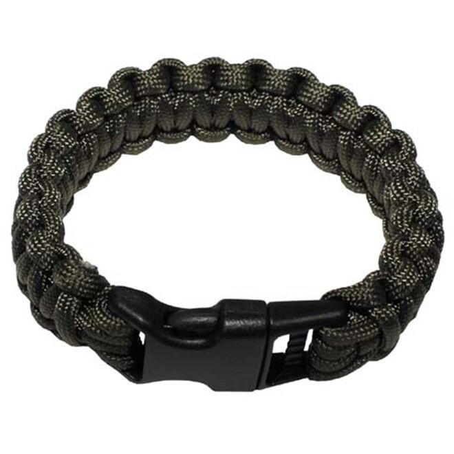 Levně Náramek Paracord 2.3, plast. spona zelený