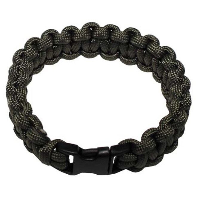 Levně Náramek Paracord 1.9, plast. spona zelený