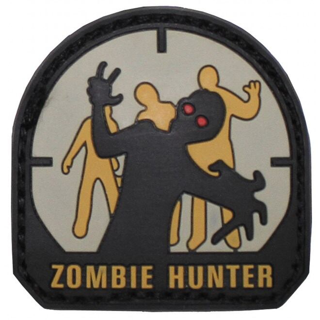 Levně Nášivka gumová 3D: Zombie Hunter barevná