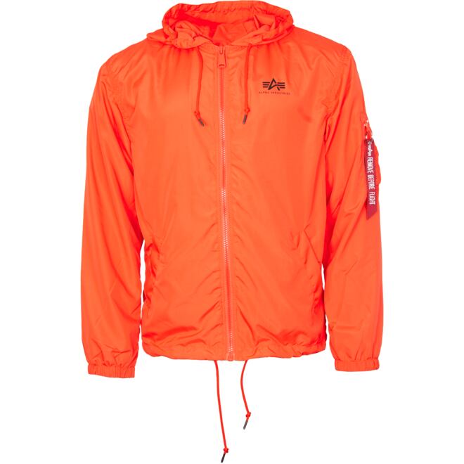 Levně Bunda Alpha Windbreaker w.o. Back Print flame orange