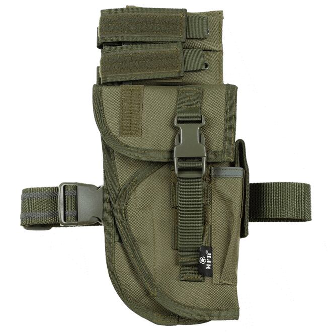 Levně Pouzdro na zbraň - stehenní TACTICAL olivové