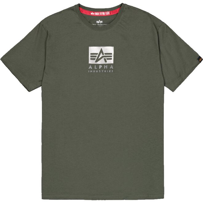 Levně Tričko Alpha Satin Logo T olivová tmavá