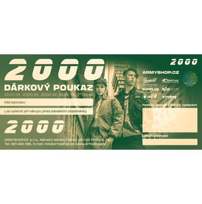 DÁRKOVÝ POUKAZ 2000 Kč - TIŠTĚNÝ