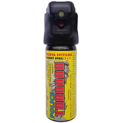 Sprej obranný pepřový TORNADO 50 ml (sprej se svítilnou)